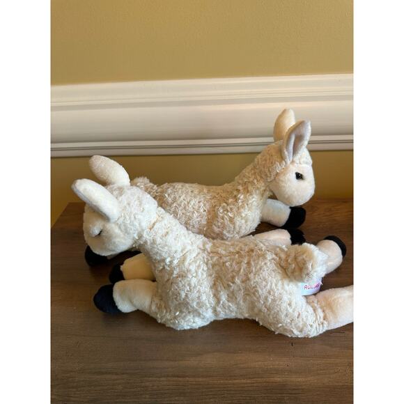 Set of 2 Aurora Lamb Plush Stuffed Animal Sheep Pair Cream White Soft Toy Kids - Picture 2 of 13